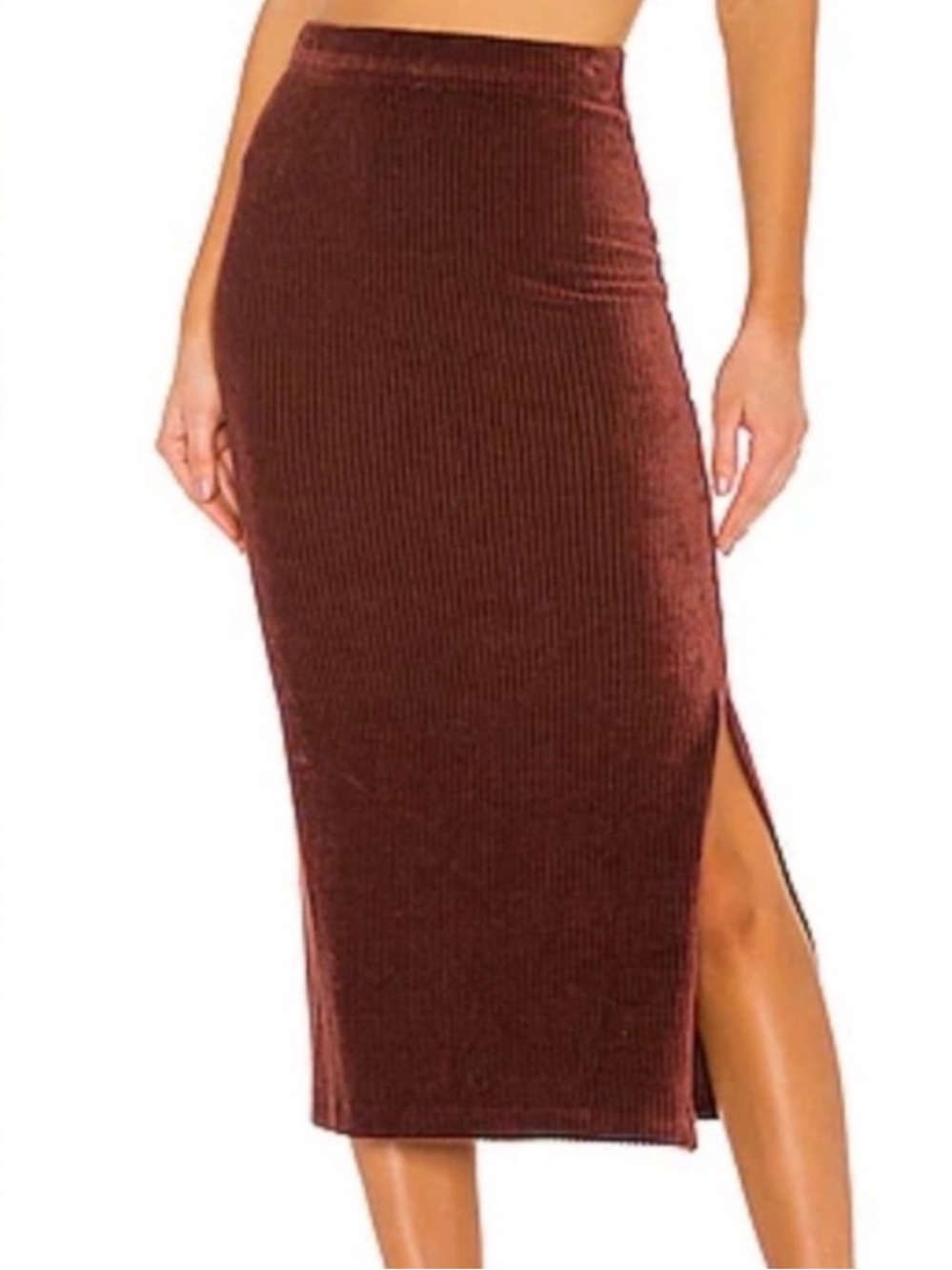Free People Hellen Rib Tube Skirt